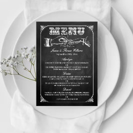 Menu Coleção de Casamentos de Chalkboard do Casamento V