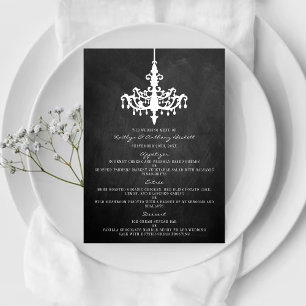 Menu Coleção Elegante de Casamentos Chandelier