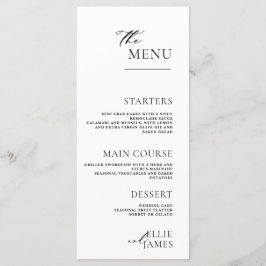 Menu Com Os Verdes Obrigado, Casamento Simples E Modern