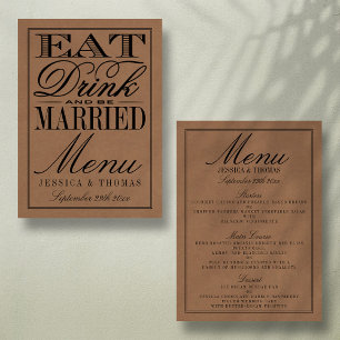 Menu Coma, Beba E Case-Se Com O Rustic Kraft Casado