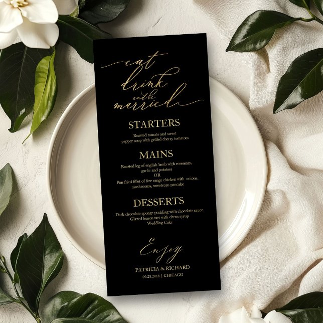 Menu Comer Beber e Casar Para Placa (Criador carregado)