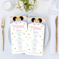 Comida Afro Puff Unicorn Rainbow