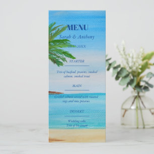 Menu Comida de Casamento de Verão de Praia Tropical