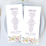 Menu Comida de Casamento do Jardim Floral de Flores Sel<br><div class="desc">Este é um cardápio de Casamento Floral de Flores Selvagens.</div>
