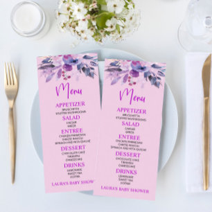 Menu Comida Lilás Roxo