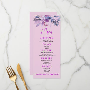 Menu Comida Lilás Roxo