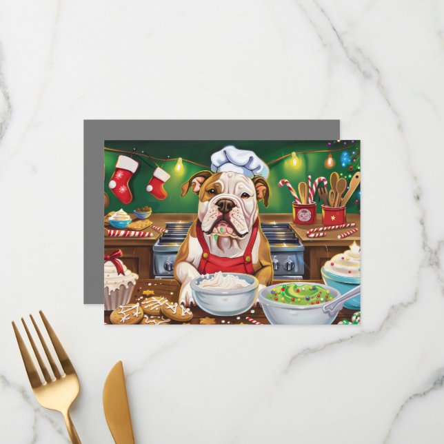 Menu Confeitaria de Feriado do Bulldog Americano: Natal (Frente/Verso In Situ)