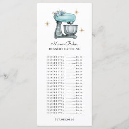 Menu Confeiteiro Pastry Chef Aquarela Utensílios de Con