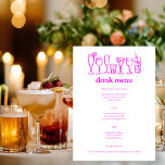 Menu Coquetéis Desenhos de Portas Bebida PERSONALIZADA<br><div class="desc">Use estes cartões de menu divertidos para seu casamento, festa de noivado, chá de panela ou outro evento. Mão desenhada por mim para você. Totalmente editável, adicione seu próprio texto ou cor de fundo. Clique em "personalizar" para editar o texto e "editar design" para alterar fontes, cores e adicionar texto....</div>