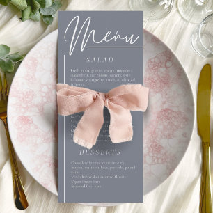 Menu Cor d'água do casamento eleganteFlor com brilhojan