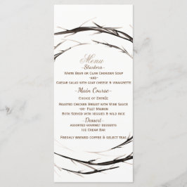 Menu Coroa de casamento de gravetos rústicos de galhos 