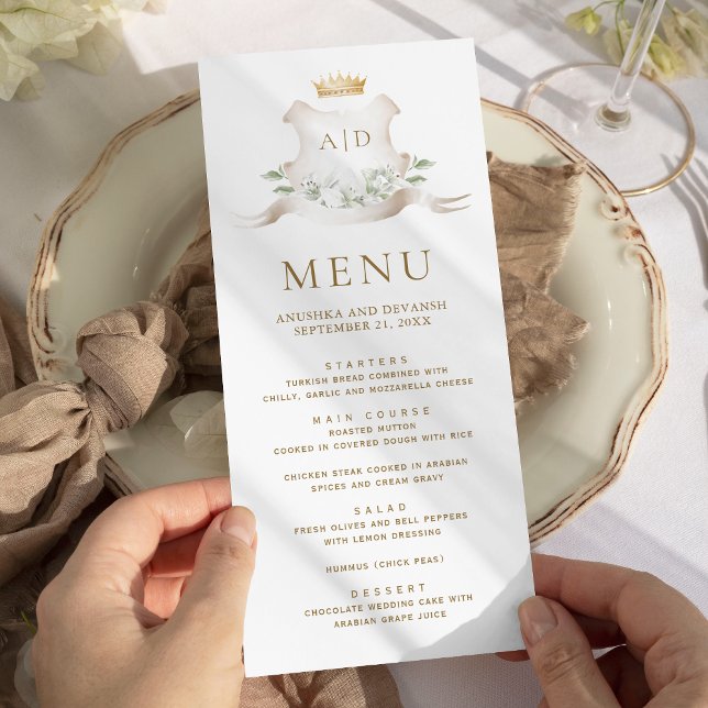 Menu Coroa Real Coroa de Ouro Casamento (Criador carregado)