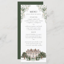 Menu Countryside Manor Weding