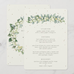 Menu Creme de Neve e Eucalipto Cursos de um Casamento d