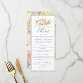 Menu Crest. Fabrito de Watercolor Floral