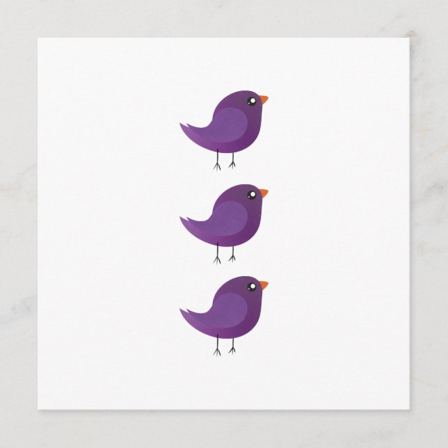 Menu Crianças, passarinho fofo (Frente)