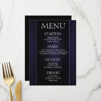 Menu Crie o Seu Próprio - Evento Minimalista Preto Índi