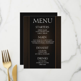 Menu Crie o Seu Próprio - Evento Minimalista Preto Lara