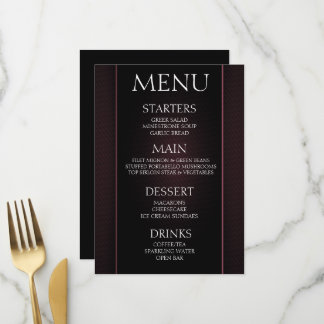 Menu Crie o Seu Próprio - Evento Minimalista Preto Rosa