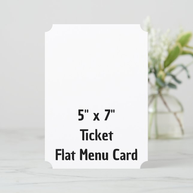 Menu Crie seu Bilhete Personalizado 13cm x 18cm (Em pé/Frente)