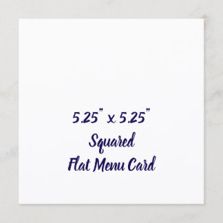 Menu Crie seu Personalizado 5,25"x5,25" Quadrado Plano