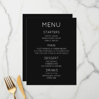 Menu Crie Seu Próprio Cardápio Personalizado