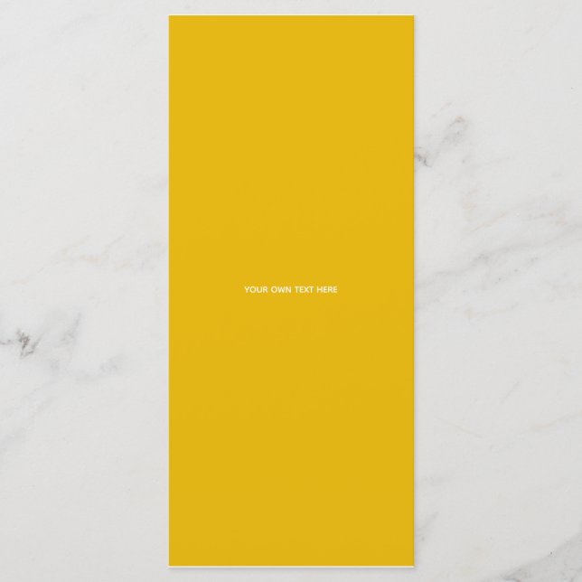 Menu Crie Seu Próprio Design Amarelo Personalizado (Frente)