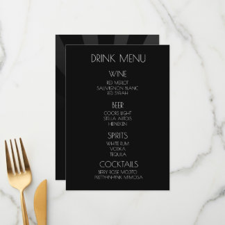 Menu Crie seu próprio - Dragão Sunburst Negro Minimalis