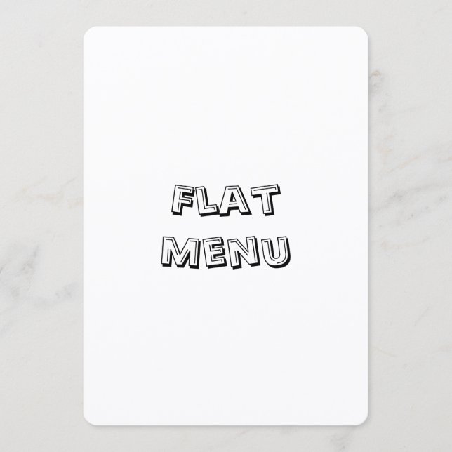 Menu Crie seu próprio Flat Arredondado Simples 5" x 7" (Frente)