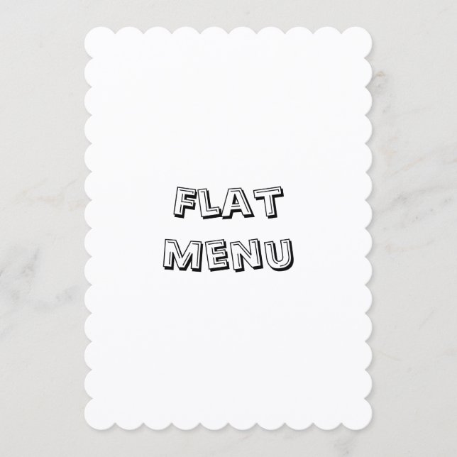 Menu Crie seu próprio Flat Scalloped Simples de 5" x 7" (Frente)