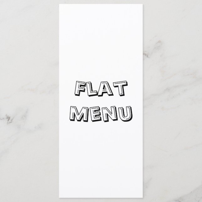 Menu Crie Seu Próprio Flat Simples 4" x 9.25" Quadrado (Frente)