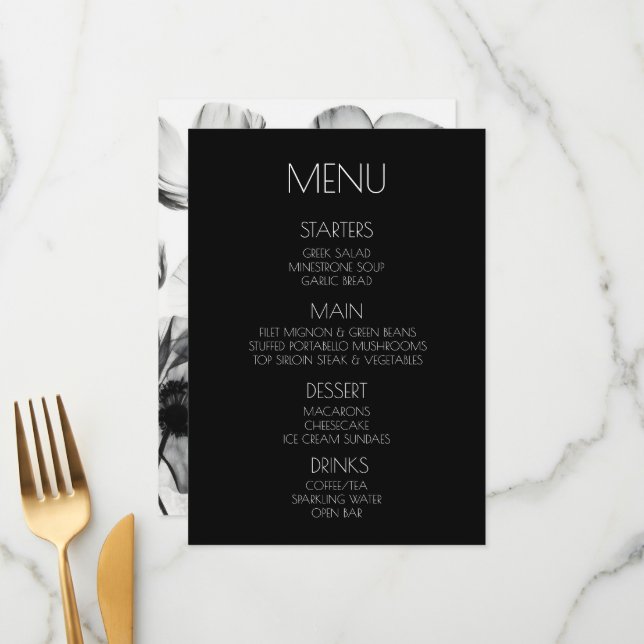 Menu Crie seu próprio - Flores Wildaplicável a Raios X& (Frente/Verso In Situ)
