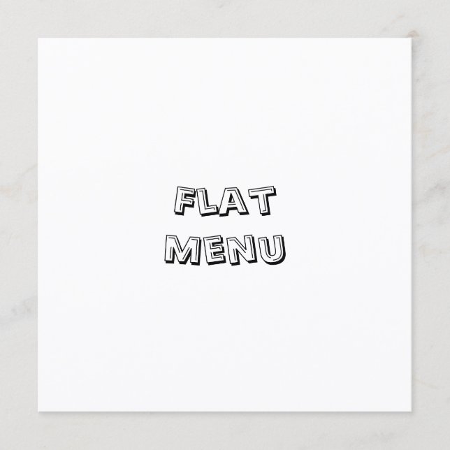 Menu Crie Seu Próprio Simples 5.25" x 5.25" Quadrado Pl (Frente)