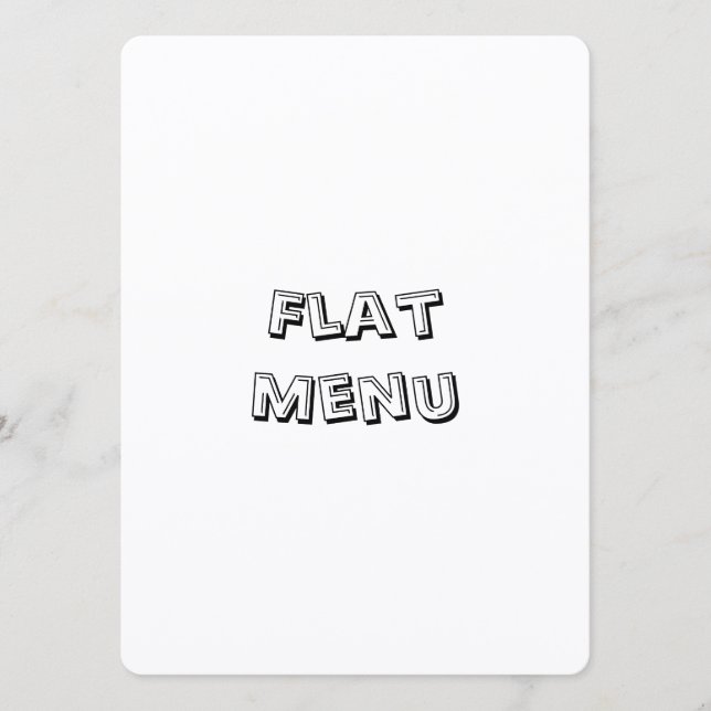 Menu Crie seu próprio simples 5.5" x 7.5" arredondado p (Frente)