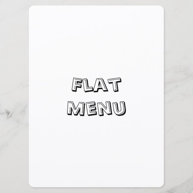 Menu Crie seu próprio simples 6,5" x 8,75" arredondado  (Frente)