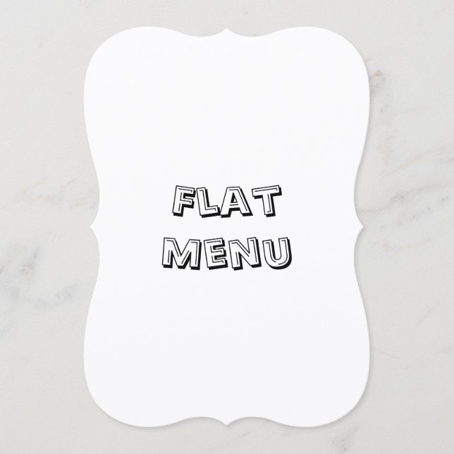 Menu Crie seu próprio suporte simples 5" x 7" plano (Frente)
