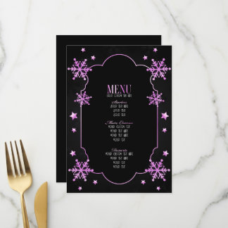 Menu Crie Seus Próprios Flocos de Neve Art Déco Persona