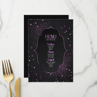 Menu Crie Suas Próprias Estrelas Art Déco Personalizada
