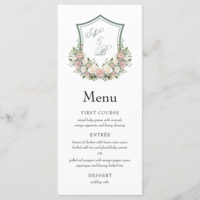 Menu Crista Floral Rosa (Frente)