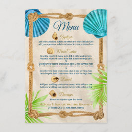 Menu Curso de Janto de Recepção de Corrida de Casamento