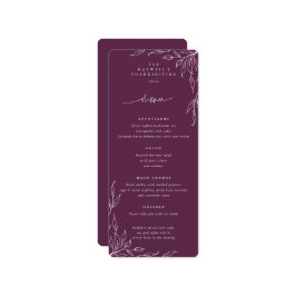 Menu Curso Flat de Ação de Graças de Winterberry Leaf M