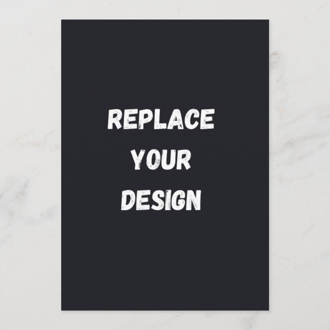 Menu Custom black simple Design Add Photo or Text (Verso)