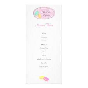MENU CUTE Macaron Business Rack Card