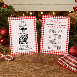 Menu da Lista de Preços de Natal do Especial de Fé