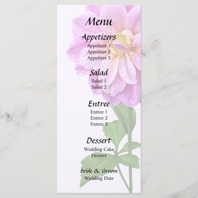 Menu Dahlia Rosa Com Vista (Frente)