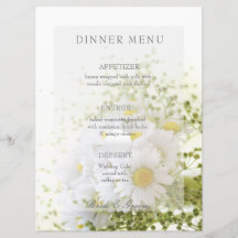 Menu Daisies in Love- Editable Wedding Buquê