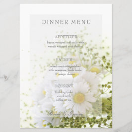 Menu Daisies in Love- Editable Wedding Buquê