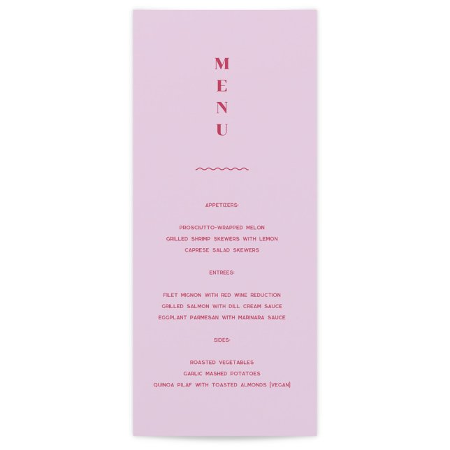 Menu Daisy Wedding (Criador carregado)