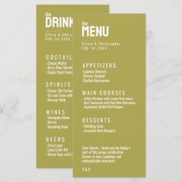 MENU de 2 lados + BEBIDAS Negrito Mínimo