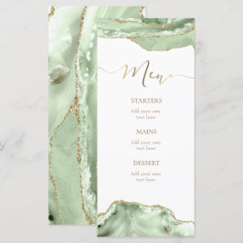 menu de ágata verde